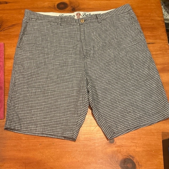 Tommy Bahama Other - Tommy Bahama Checkered Paradise Nation Linen Silk Beach Chino Shorts 40 Men’s